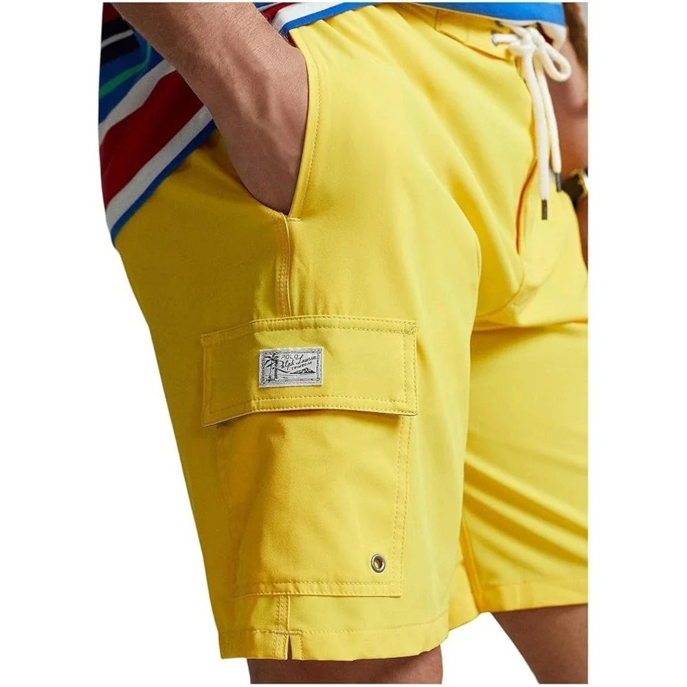 Polo Ralph Lauren Men's 8.5 Inch Kailua Classic Fit Swim Trunks Yellow Shorts XL - Picture 3 of 10